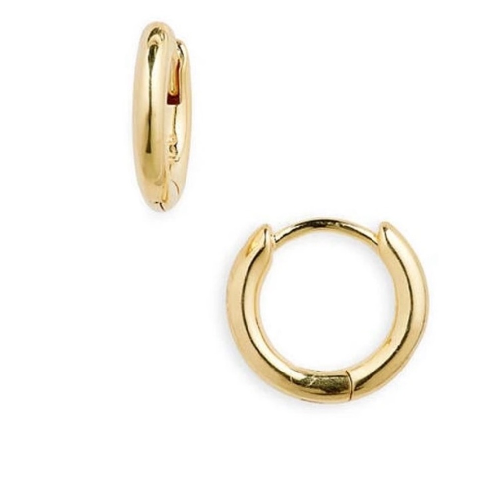 Madewell Demi-Fine Huggie Hoop Earrings New - Picture 4 of 11